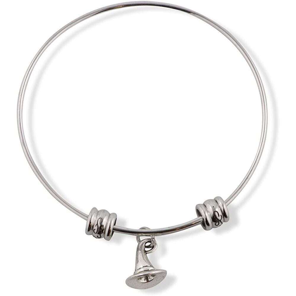 Witch Hat Charm Bangle Bracelet Jewelry